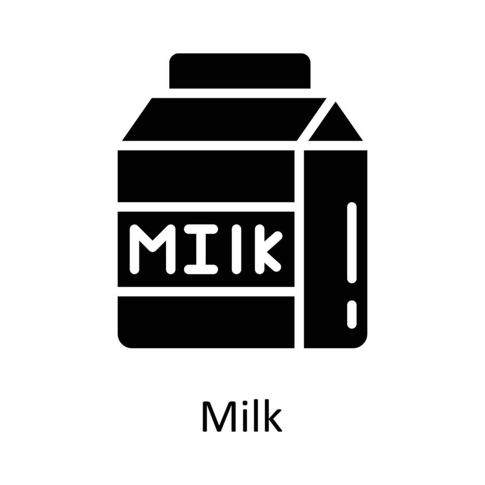 Milk  vector    Solid Icon Design illustration. Agriculture  Symbol on White background EPS 10 File