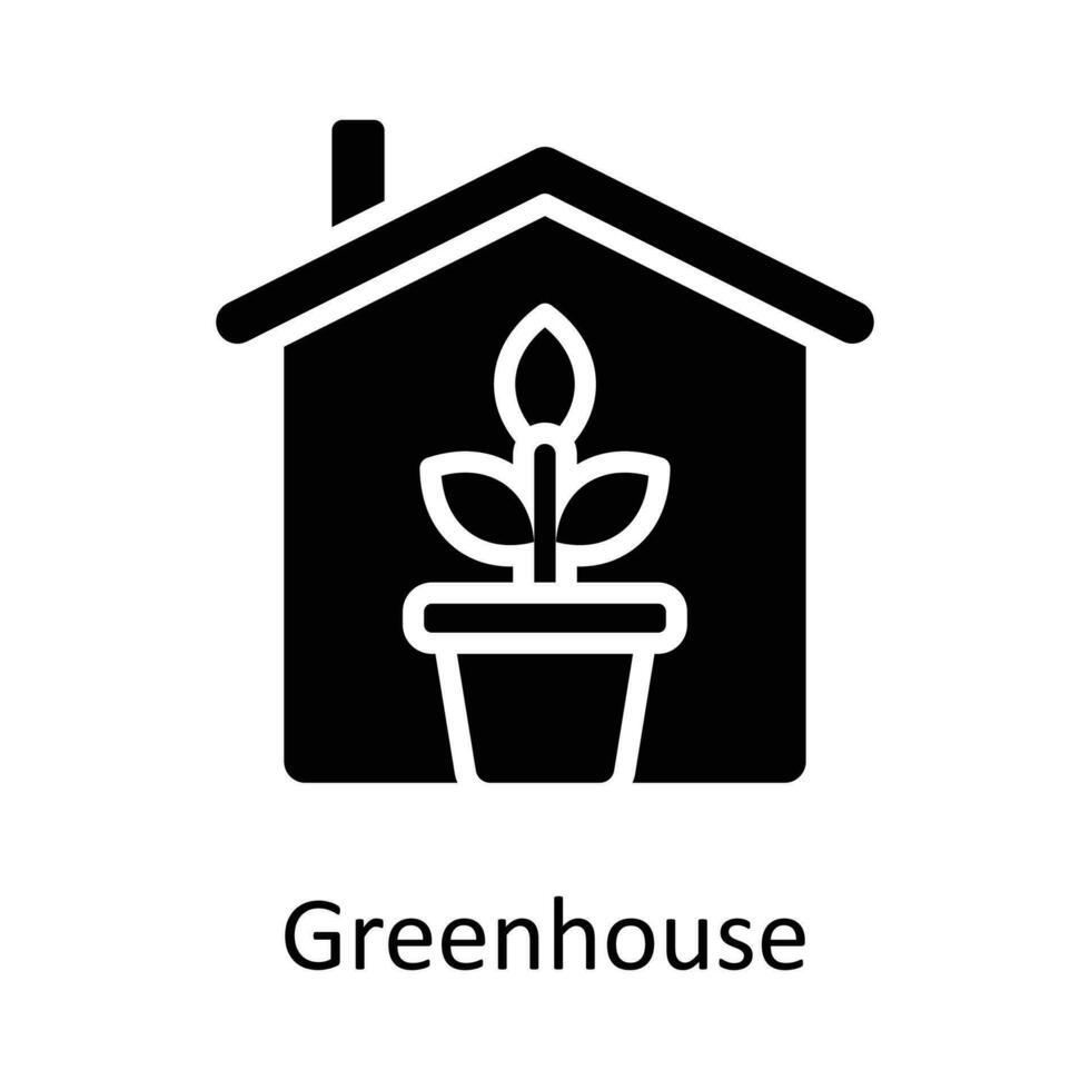 Greenhouse vector    Solid Icon Design illustration. Agriculture  Symbol on White background EPS 10 File