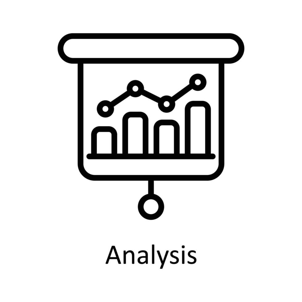 Analysis  vector  outline Icon Design illustration. Time Management Symbol on White background EPS 10 File