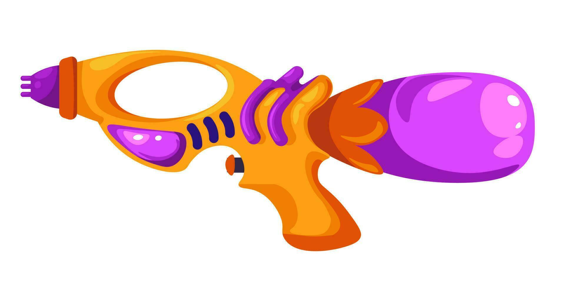 Water gun or pistol, plastic toy for children vector