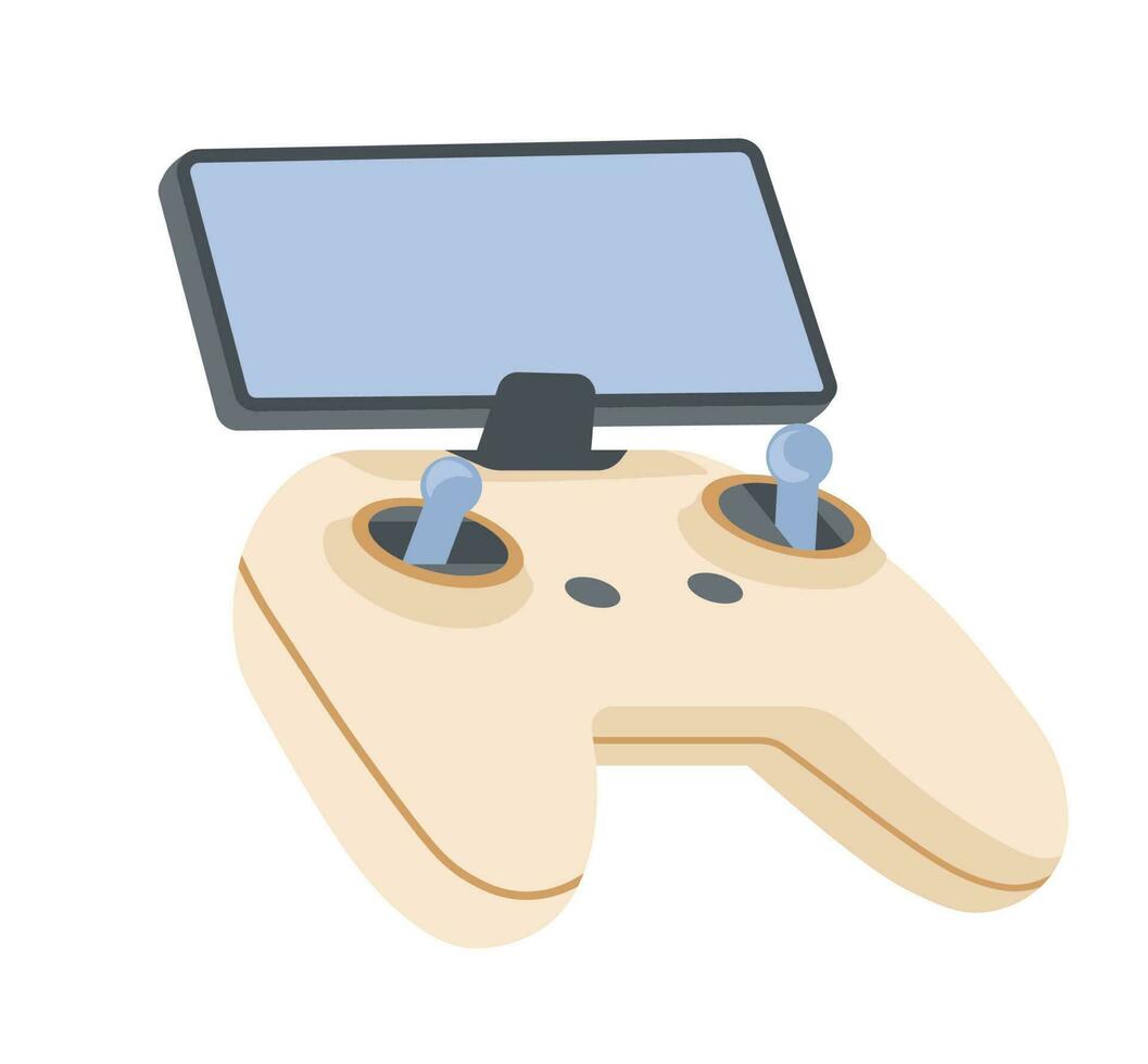 Drone distand controller and phone screen vector