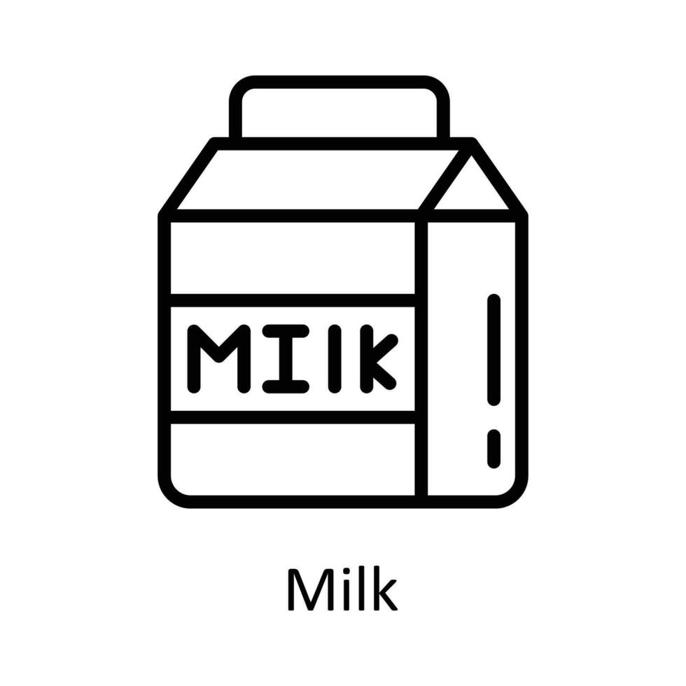 Milk  vector    outline Icon Design illustration. Agriculture  Symbol on White background EPS 10 File