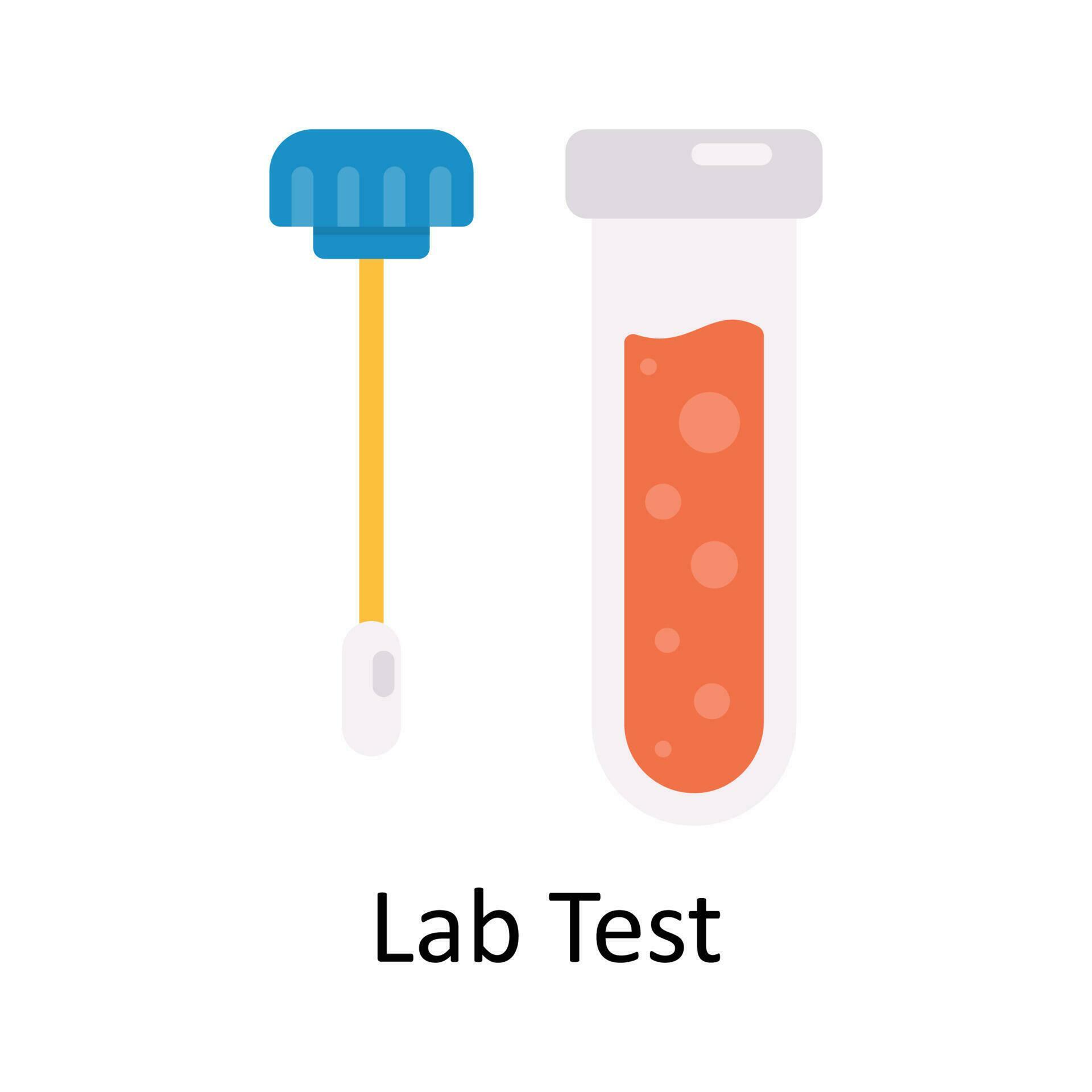 Lab Test vector Flat Icon Design illustration. Medical and Healthcare Symbol on White background