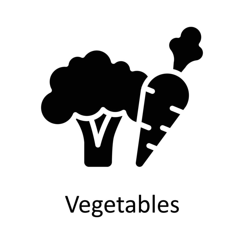 Vegetables vector    Solid Icon Design illustration. Agriculture  Symbol on White background EPS 10 File
