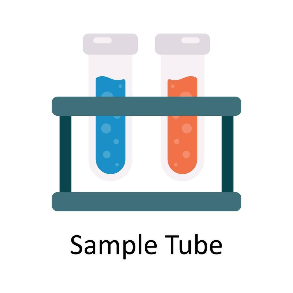 Sample Tube vector Flat Icon Design illustration. Medical and Healthcare Symbol on White background EPS 10 File