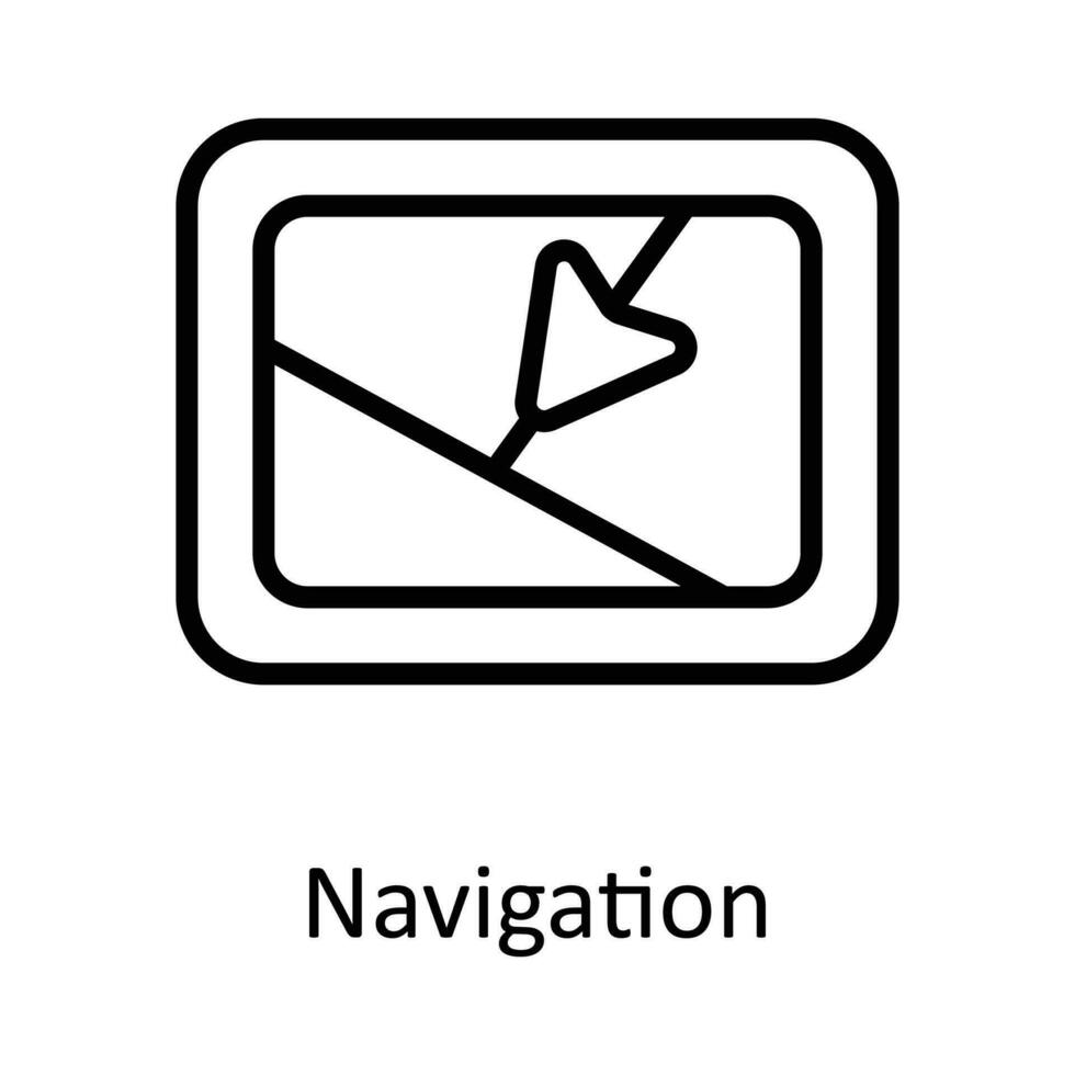 Navigation  vector    outline Icon Design illustration. Location and Map Symbol on White background EPS 10 File