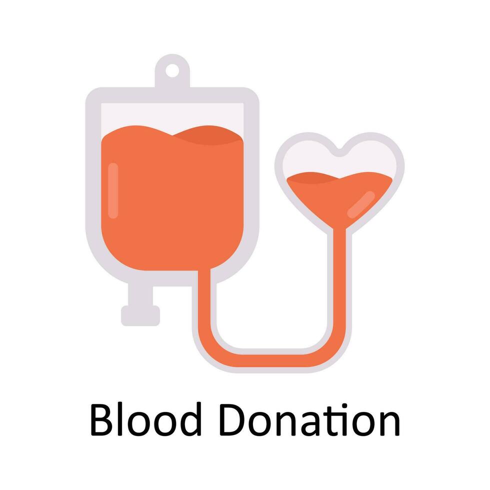 Blood Donation vector Flat Icon Design illustration. Medical and Healthcare Symbol on White background EPS 10 File