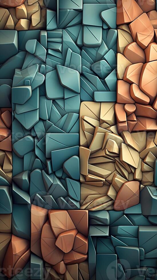 Abstract Geometric Shapes Texture Background, Created By Technology. photo