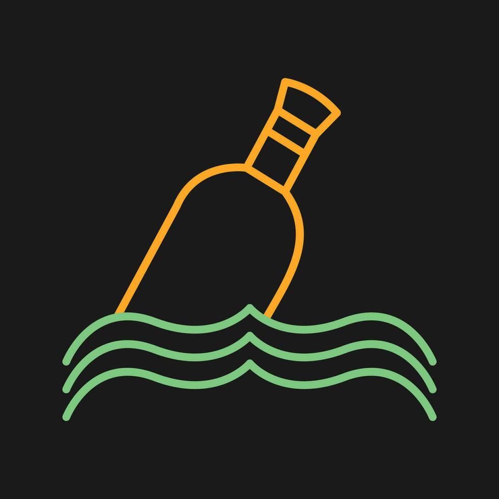 Bottle in Water Vector Icon