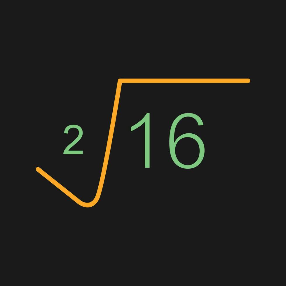 Square Root Vector Icon