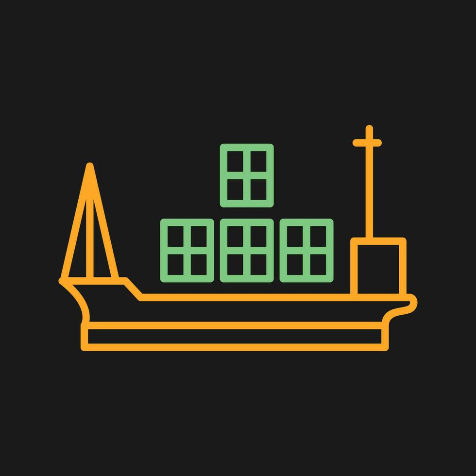 Cargo Ship Vector Icon