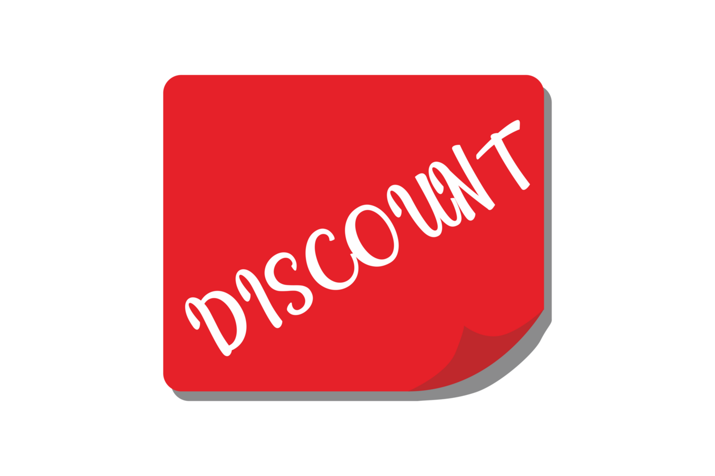 Red Label Tag Sale Discount With Transparent Background png
