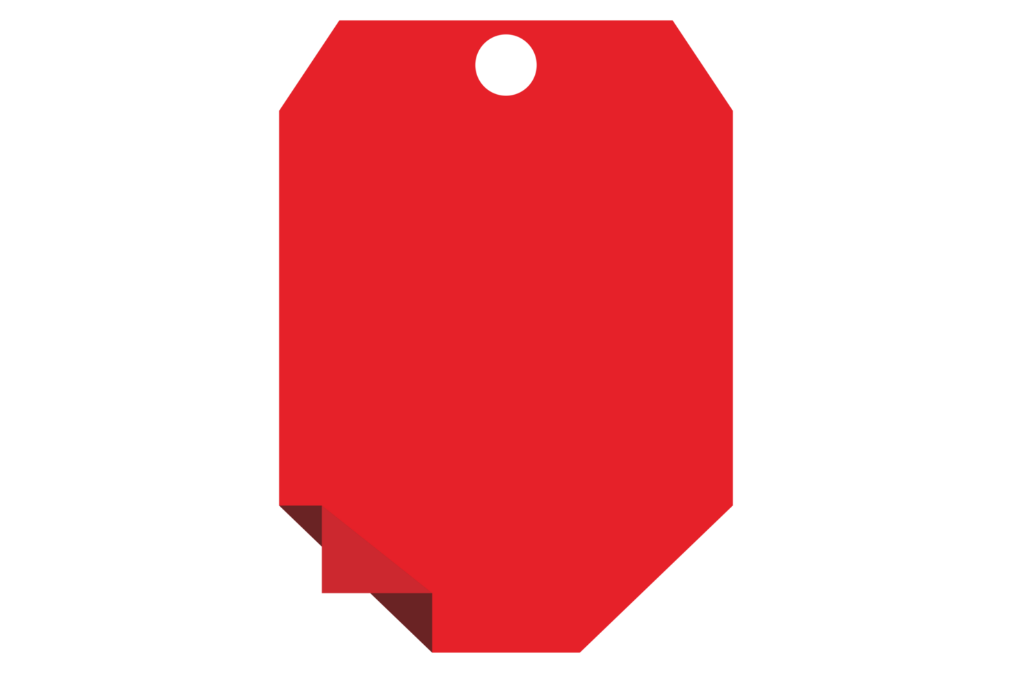 Blank Red Label Tag With Transparent Background png
