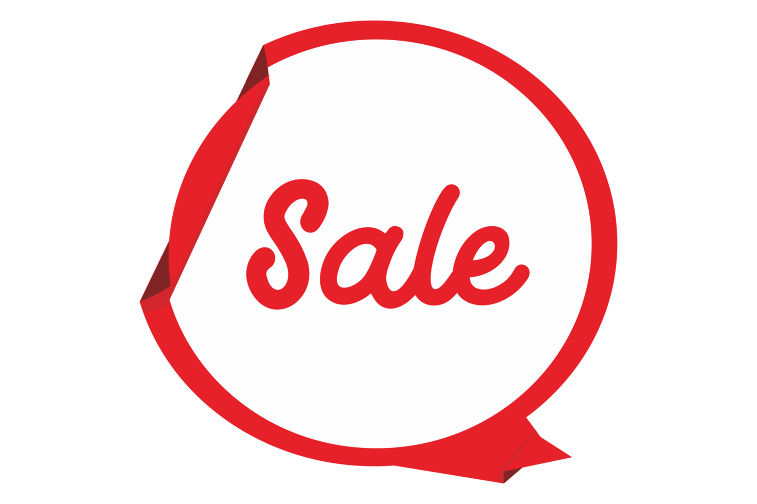 Red Label Tag Sale With Transparent Background png