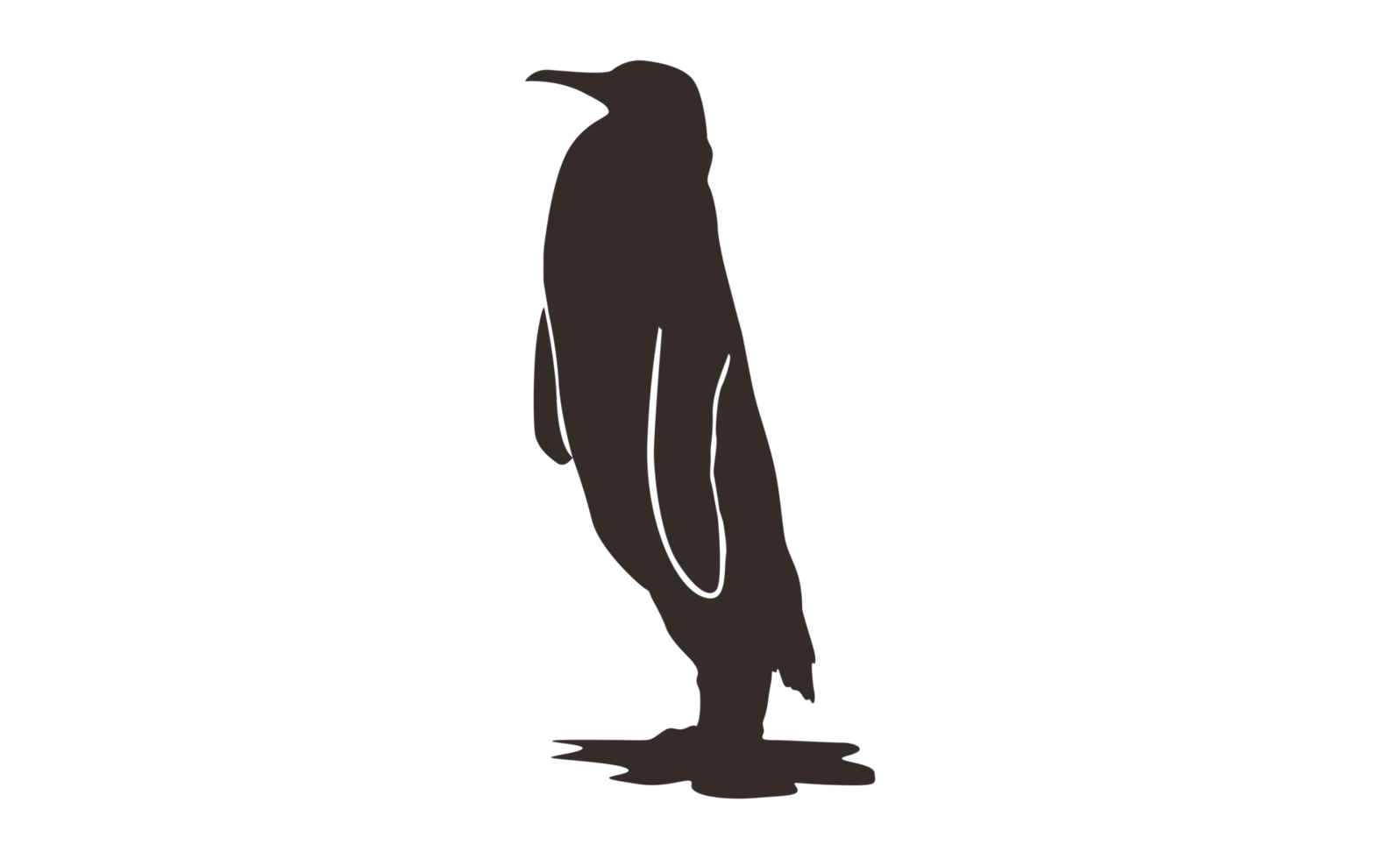 Penguin Silhouette On Transparent Background png