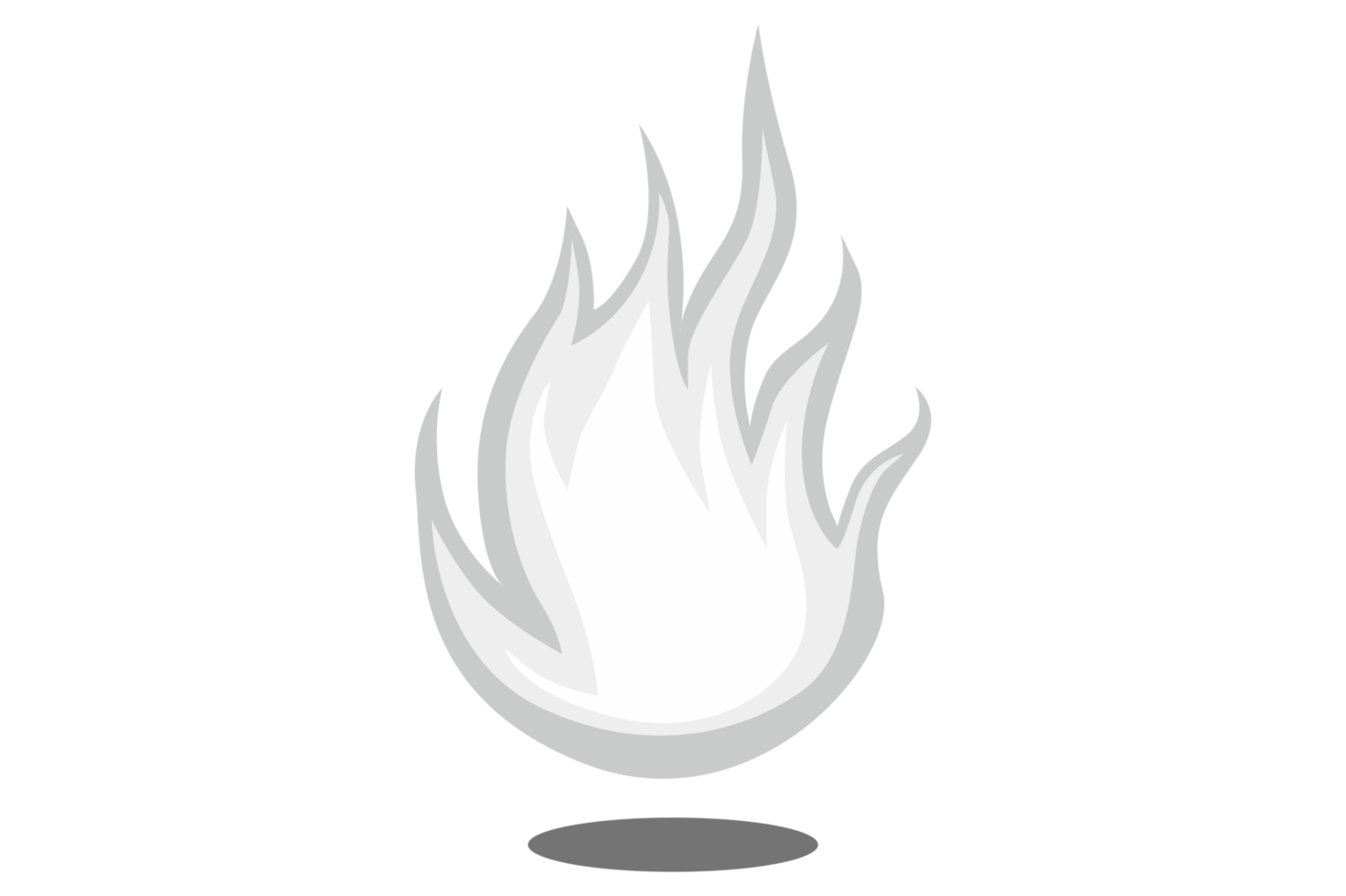 Floating White Fire Ball With Transparent Background png