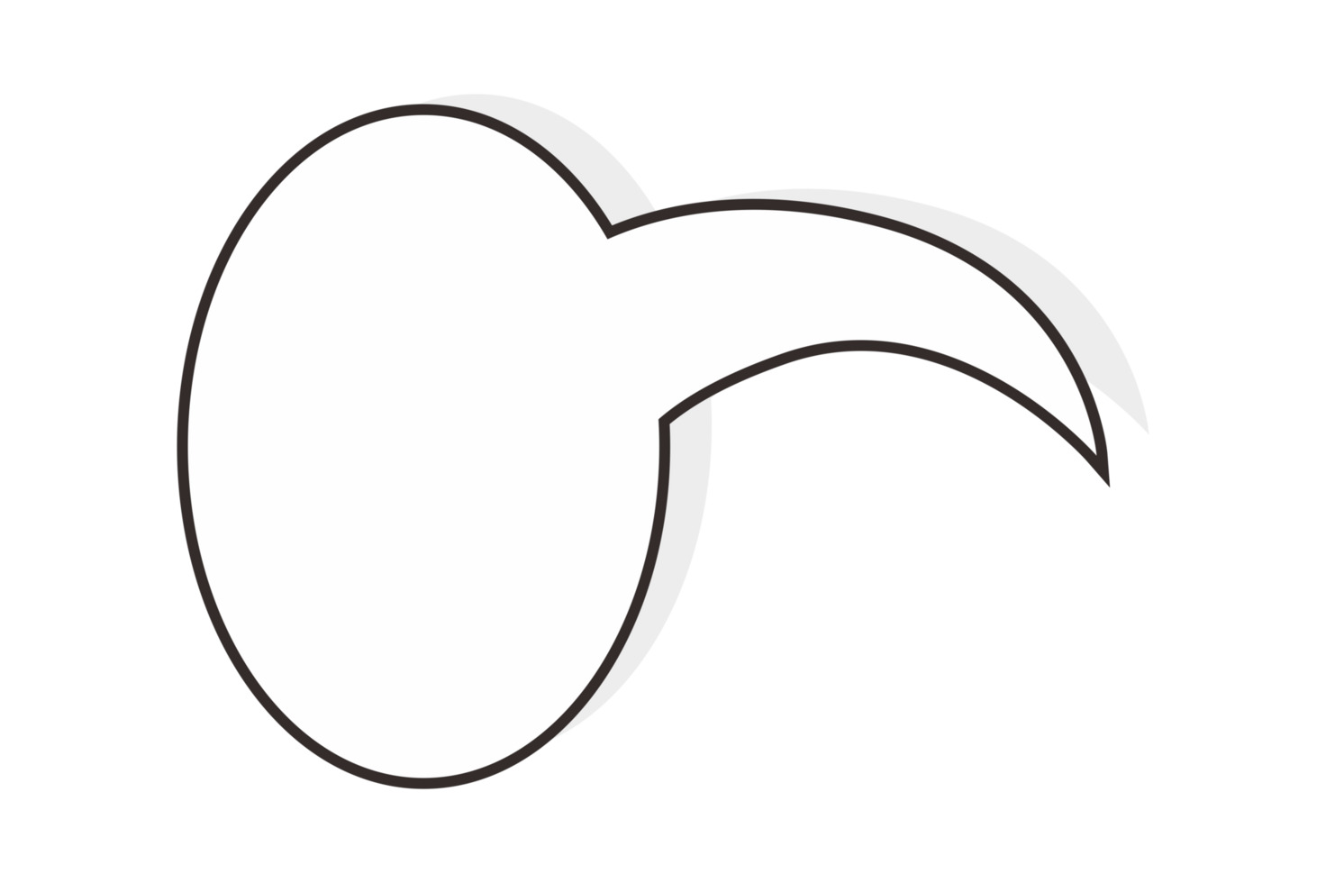 White chat balloon With Transparent Background png
