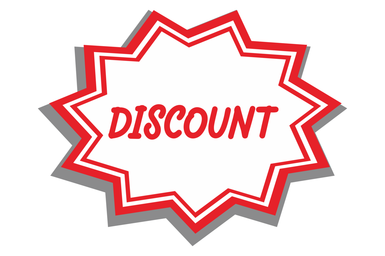 Red Label Tag Sale Discount With Transparent Background png