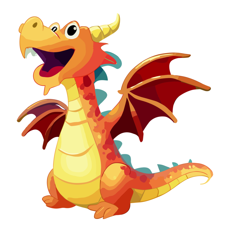 Cute dragon clipart transparent background png