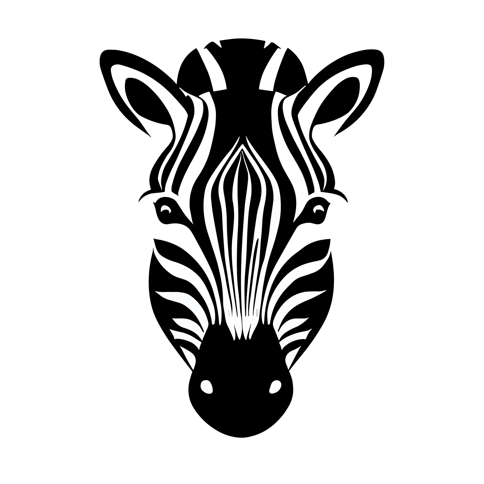 Zebra face clipart transparent background 24029708 PNG