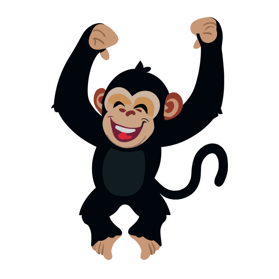 feliz macaco ícone clipart transparente fundo png
