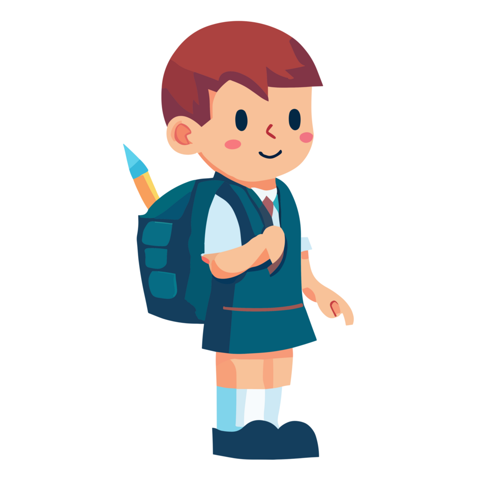 School kids clipart transparent background png