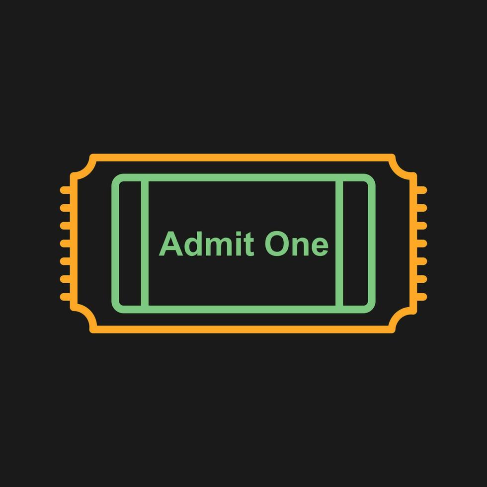 icono de vector de entrada de cine