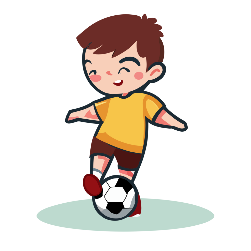 Kids Playing Soccer Clipart
