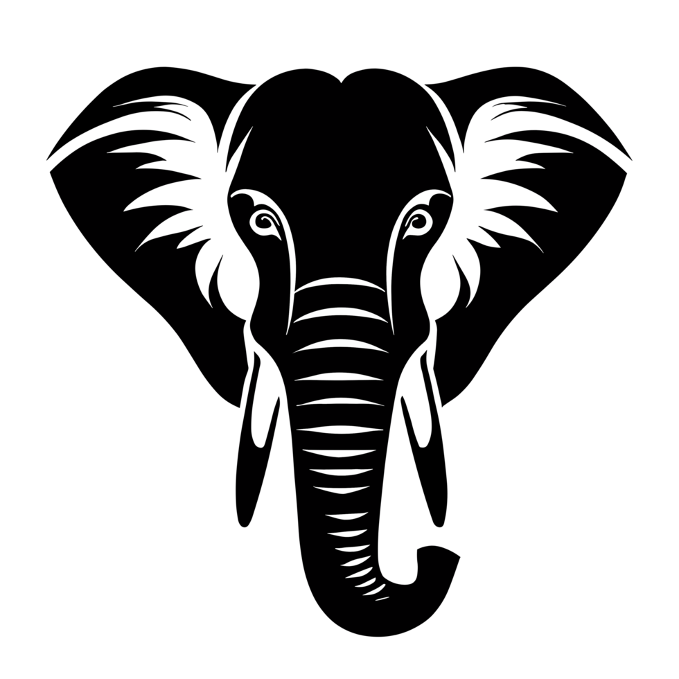 l'éléphant visage icône clipart transparent Contexte png