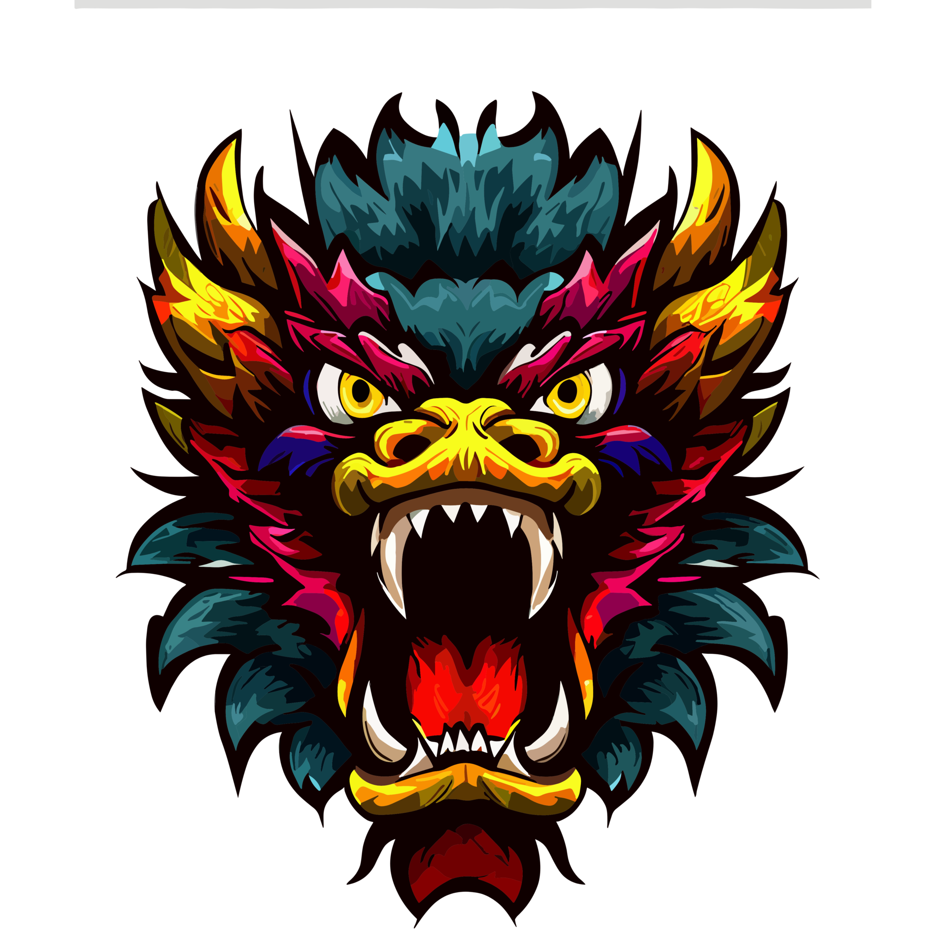 Dragon face Clipart transparent background 24029964 PNG