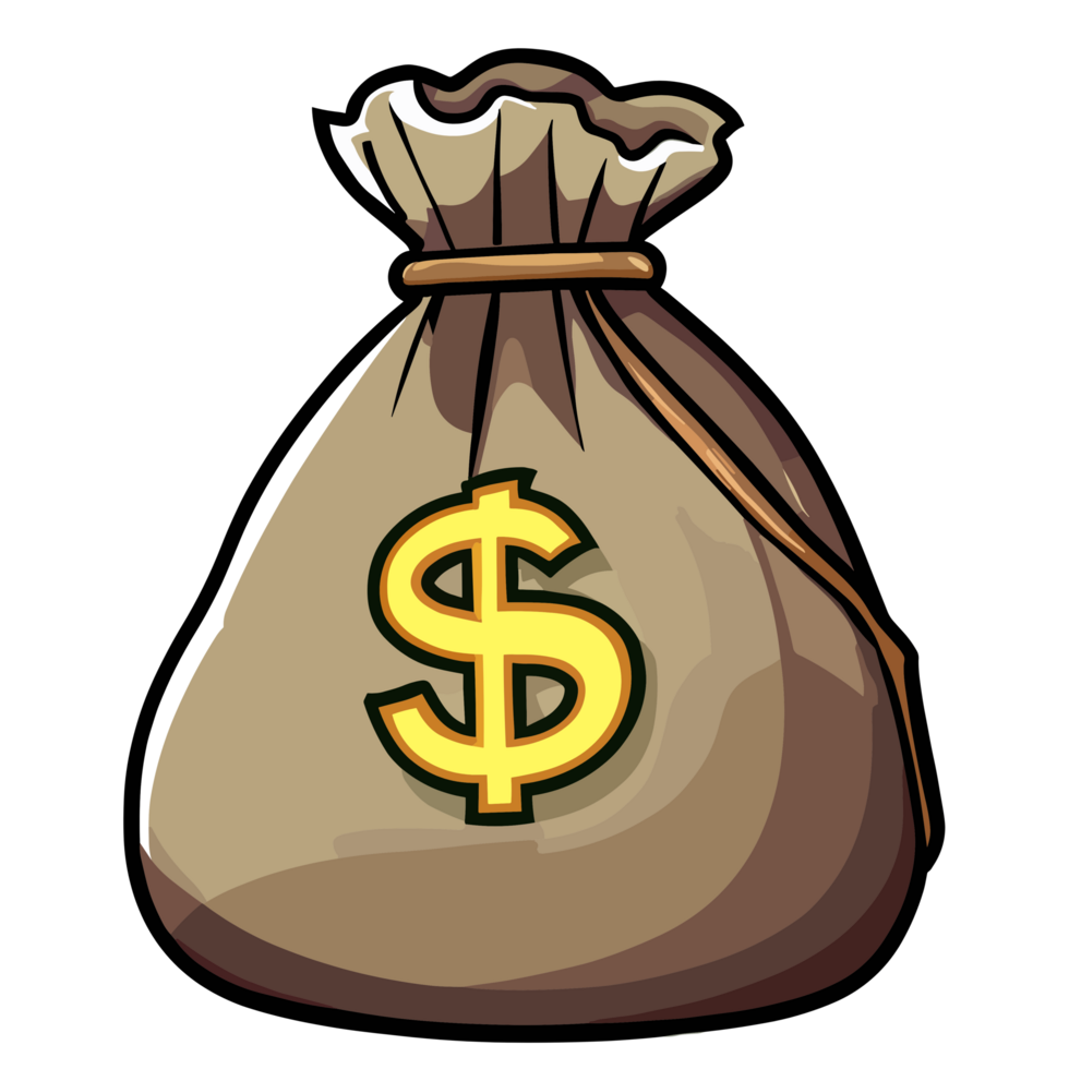 Money bag clipart transparent background 24029986 PNG