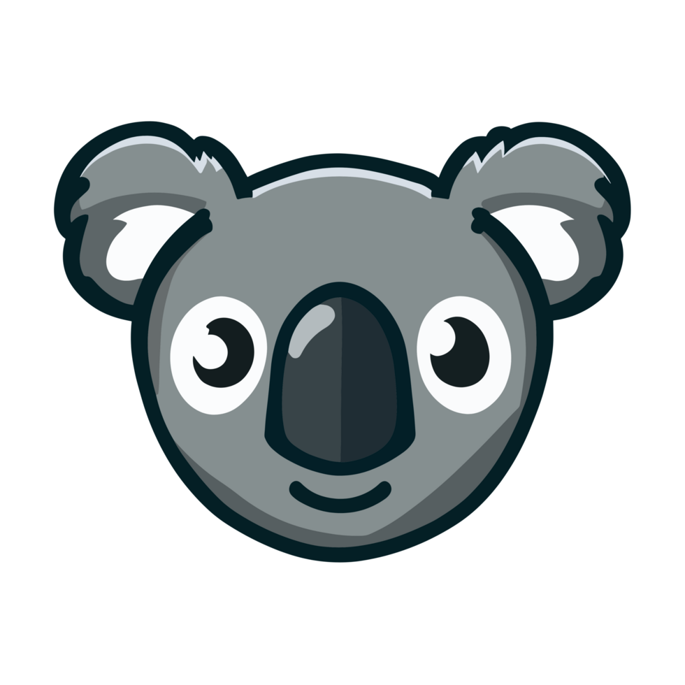 Koala face clipart transparent background png