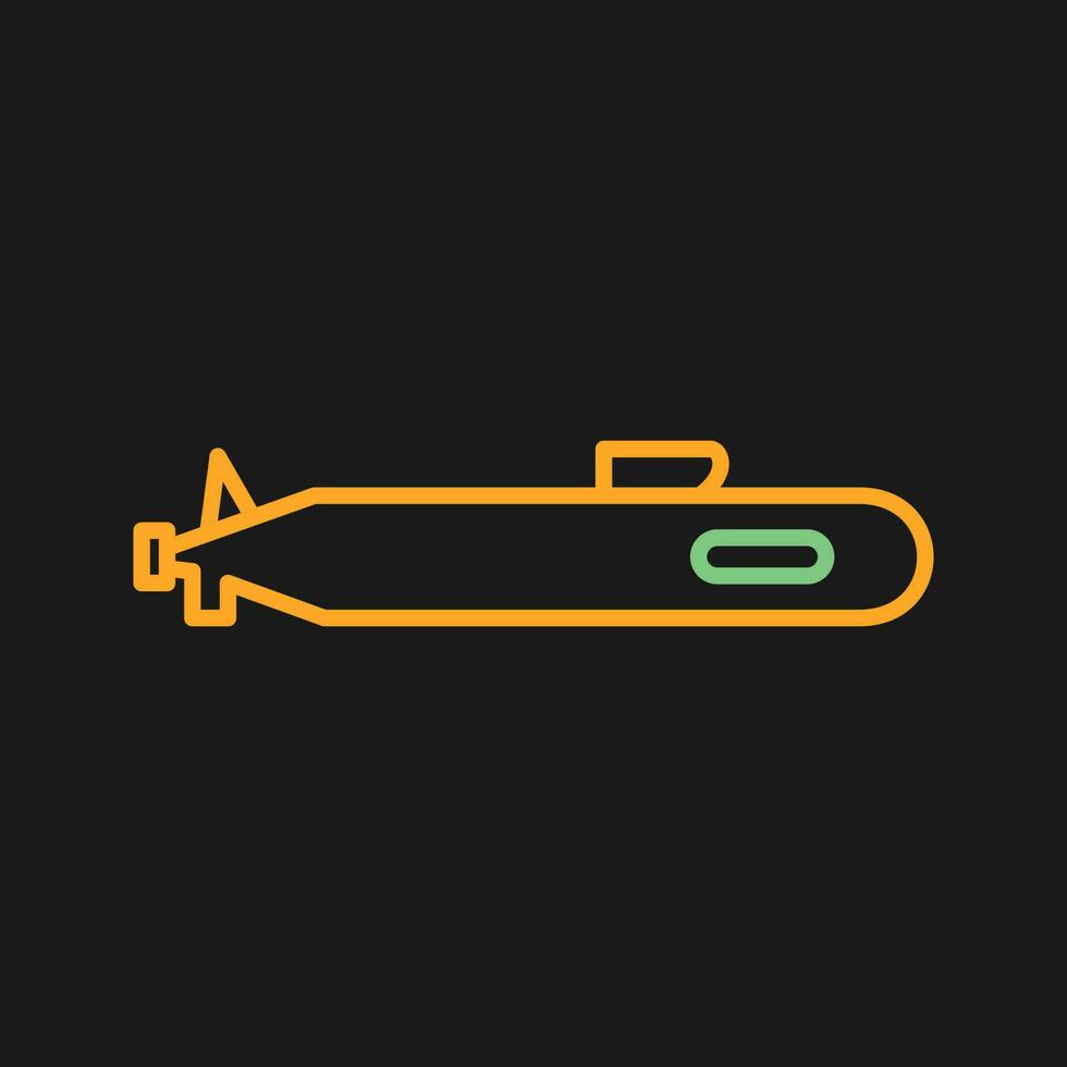 icono de vector submarino