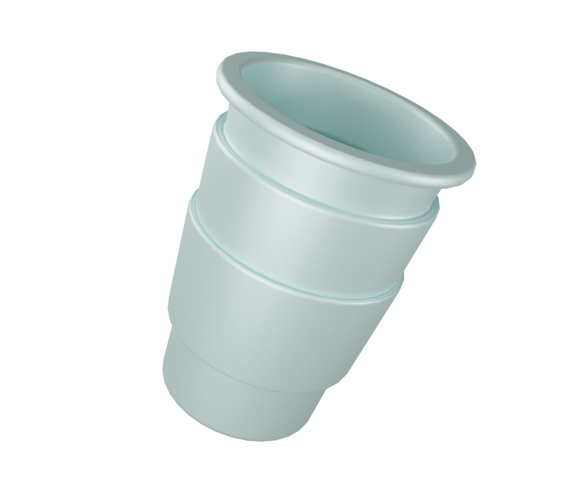 white paper cup 3d rendering png