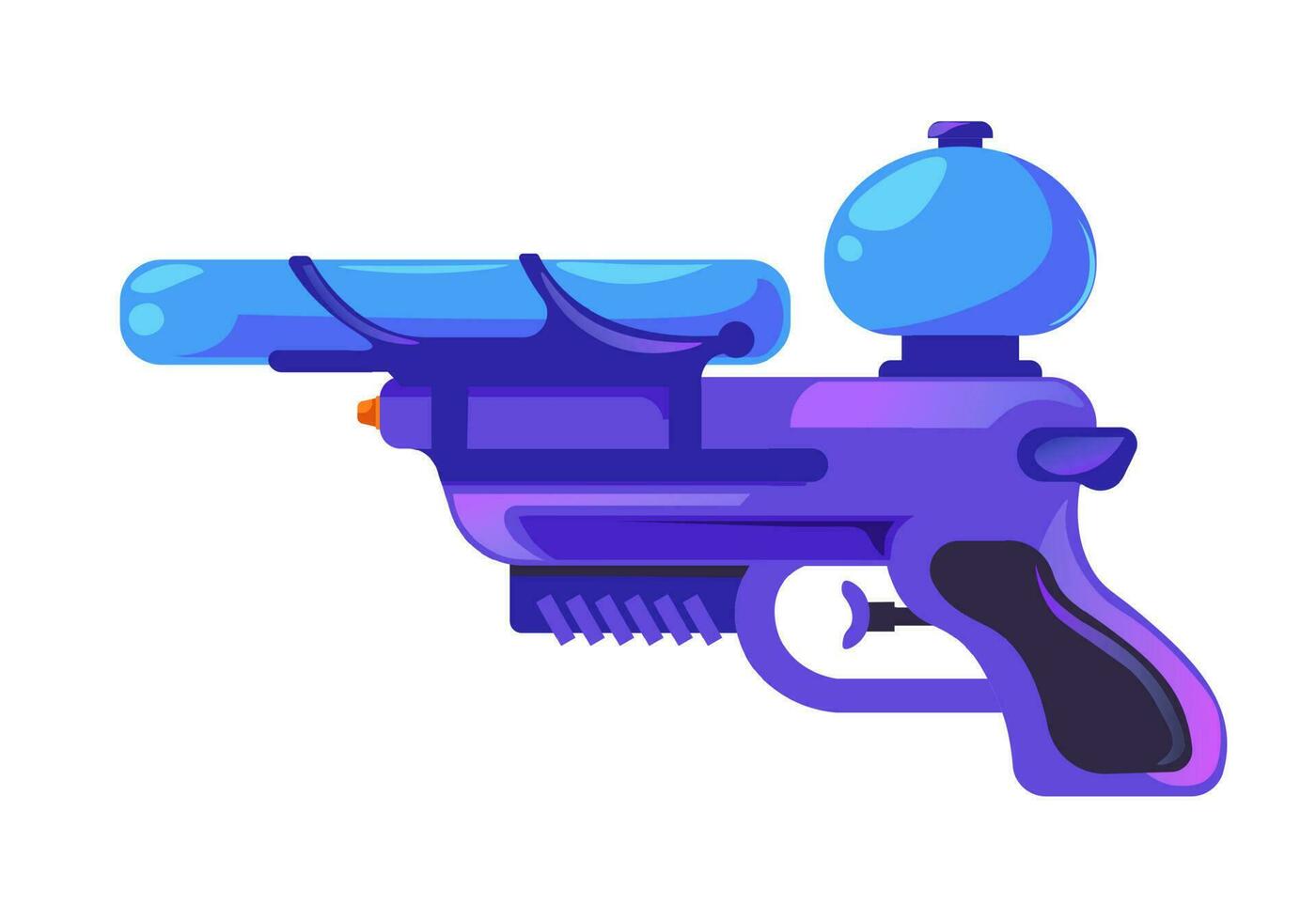 Plastic water gun or pistol, summer plaything vector
