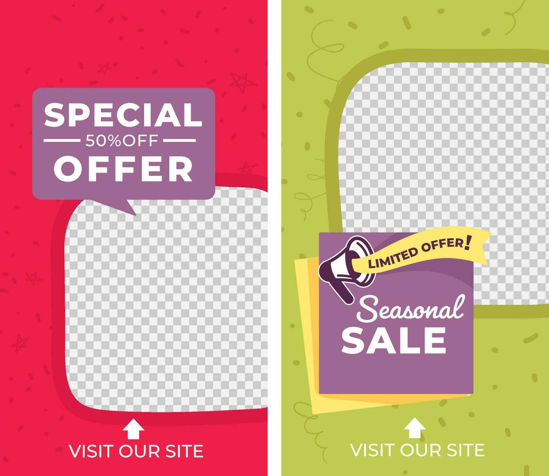 Special offer, discount for clients, seasonal sale vector