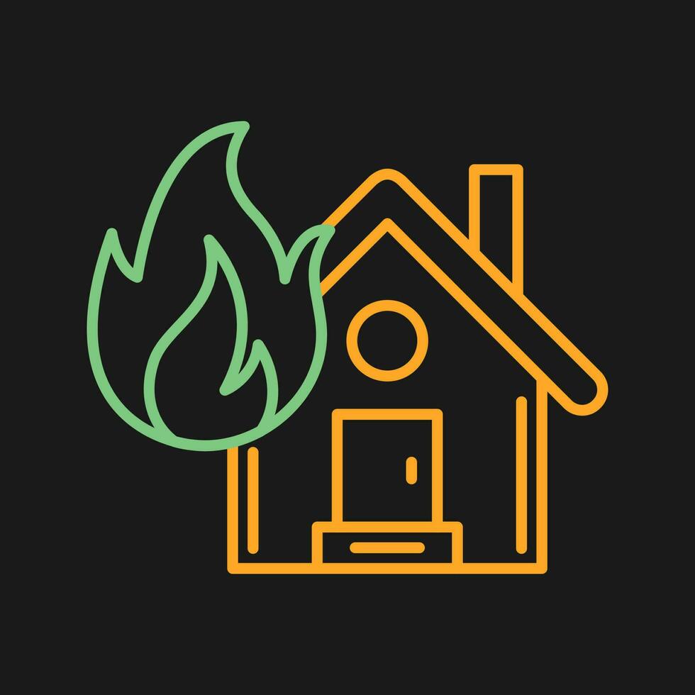 House On Fire Vector Icon