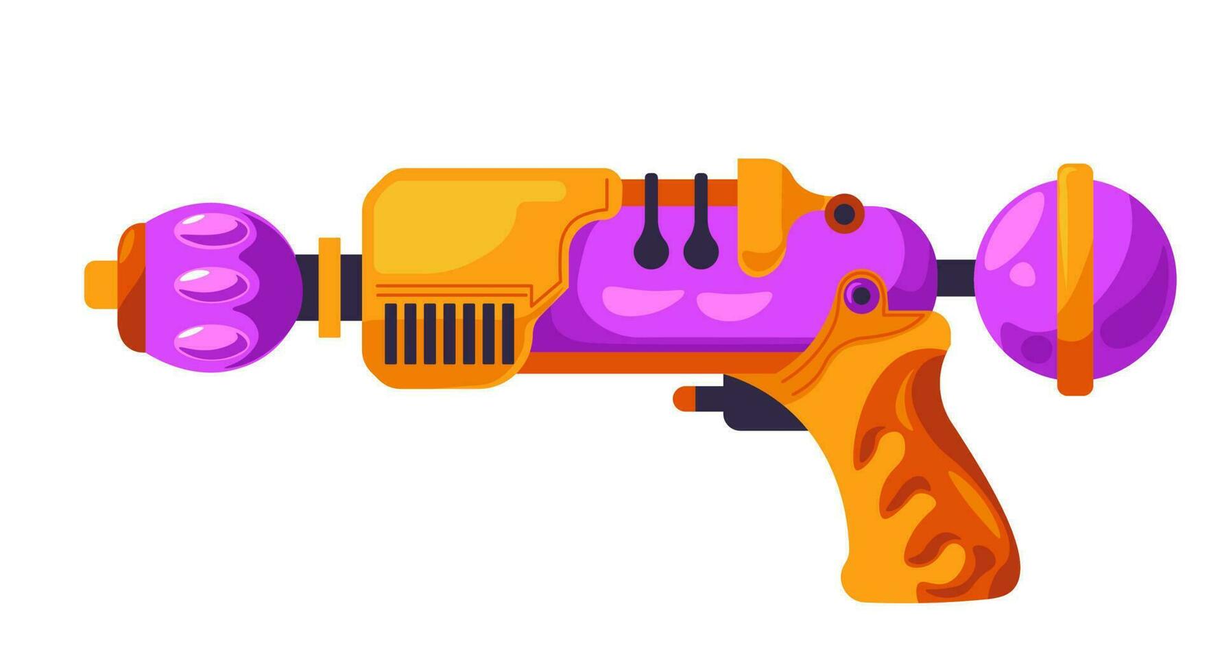 Children toy, water gun plaything for summers vector