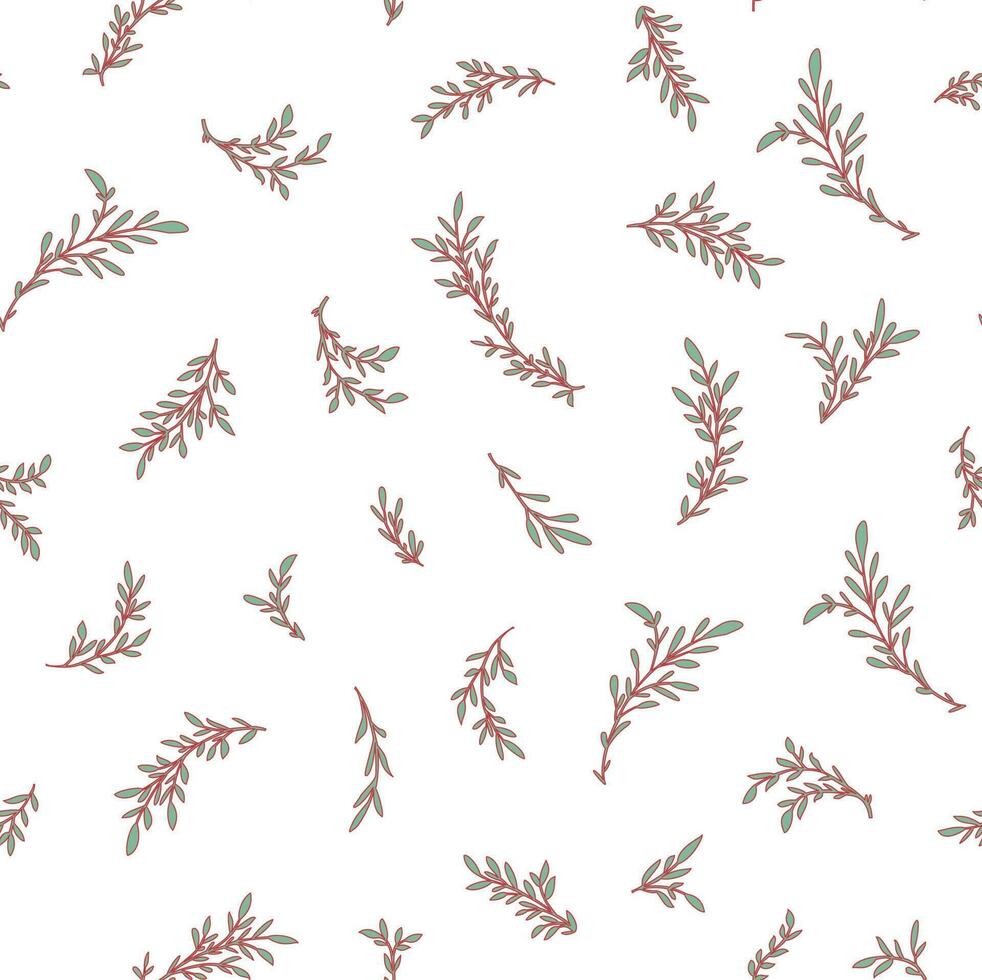 leña menuda y ramas follaje, primavera flora diseño vector