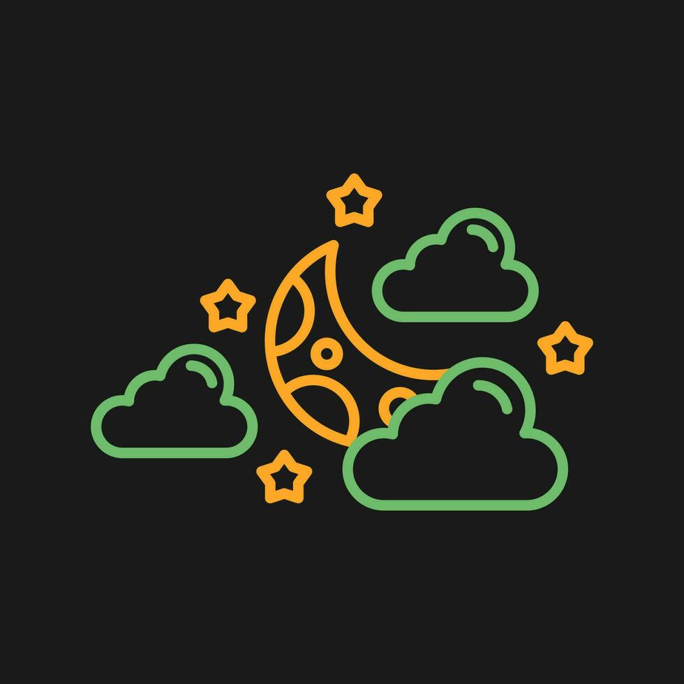 Starry Night Vector Icon