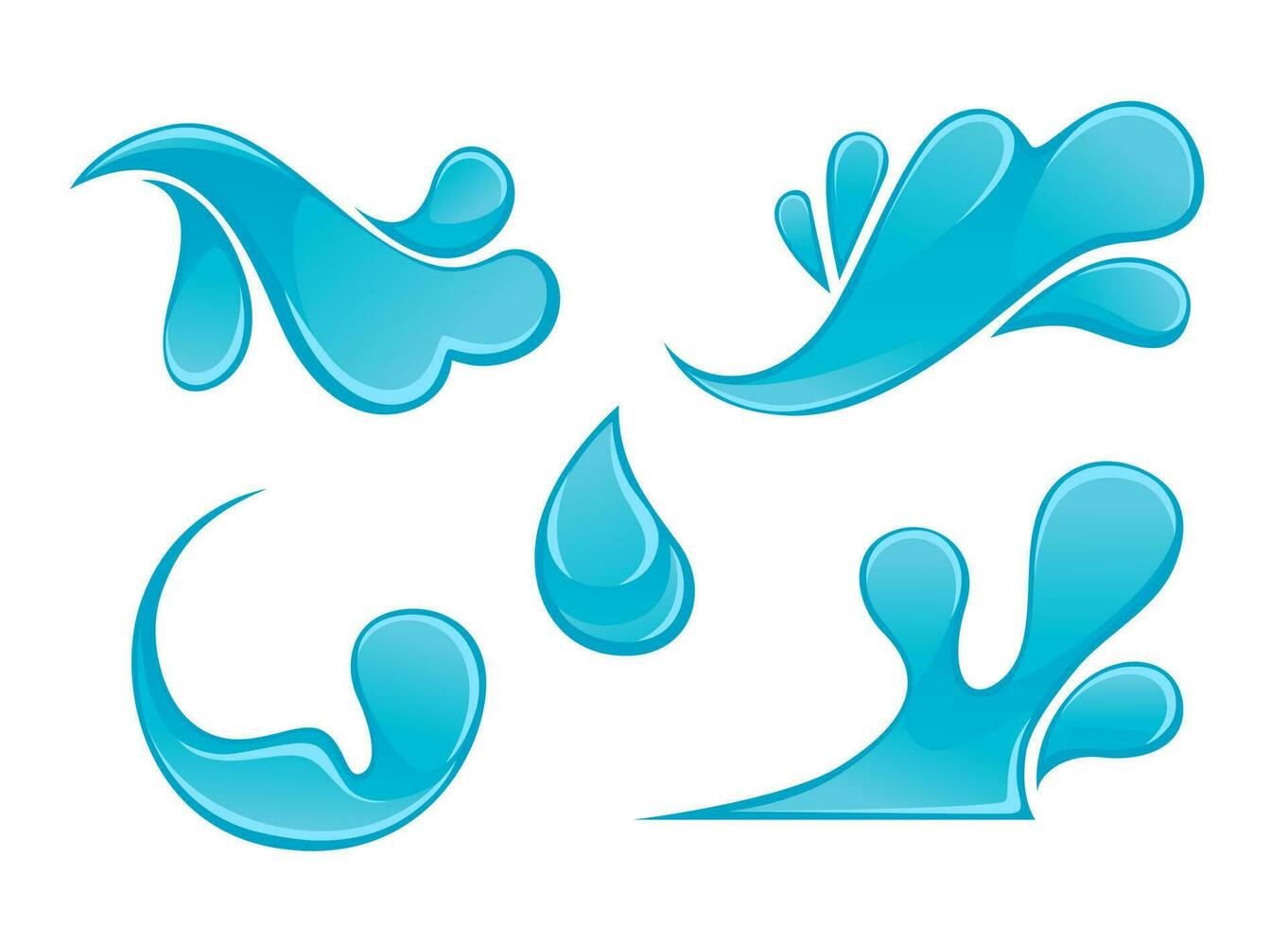 Sprinkle or splash of water, liquid or fluids vector