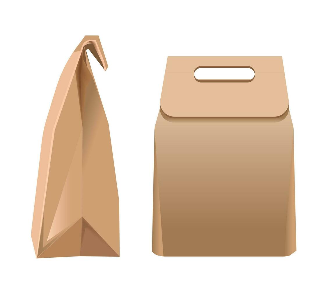 Carton package for food or products, eco wrapping vector