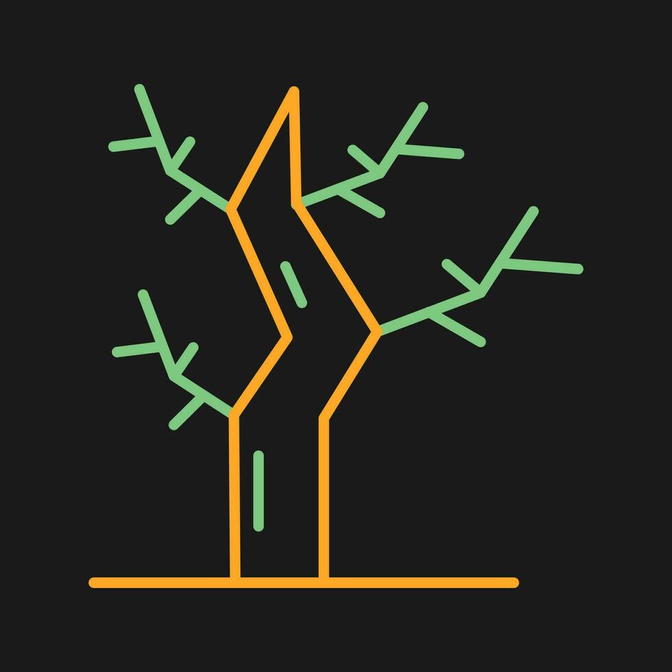 icono de vector de árbol seco