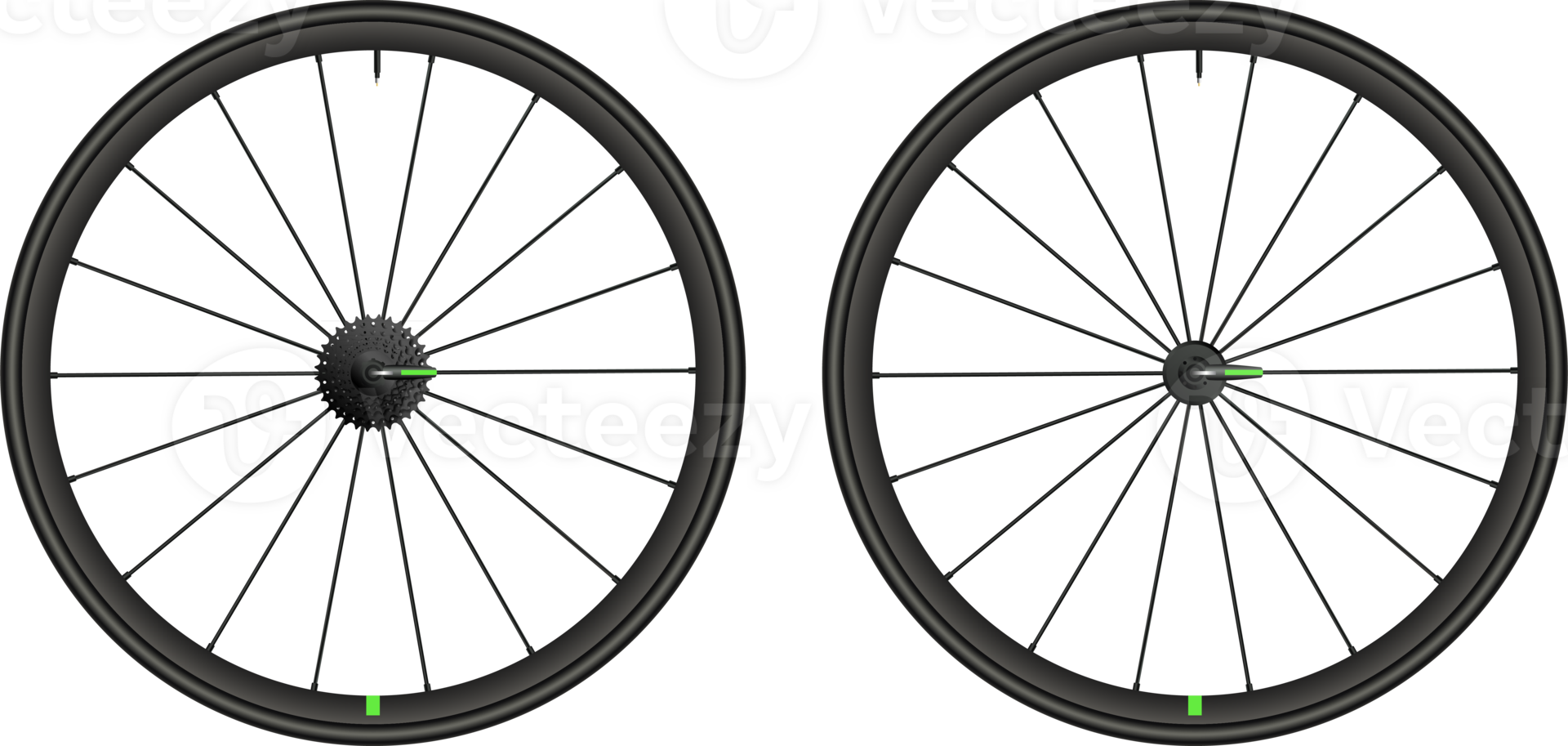 Llantas de carretera de ruedas de bicicleta de ilustración vectorial