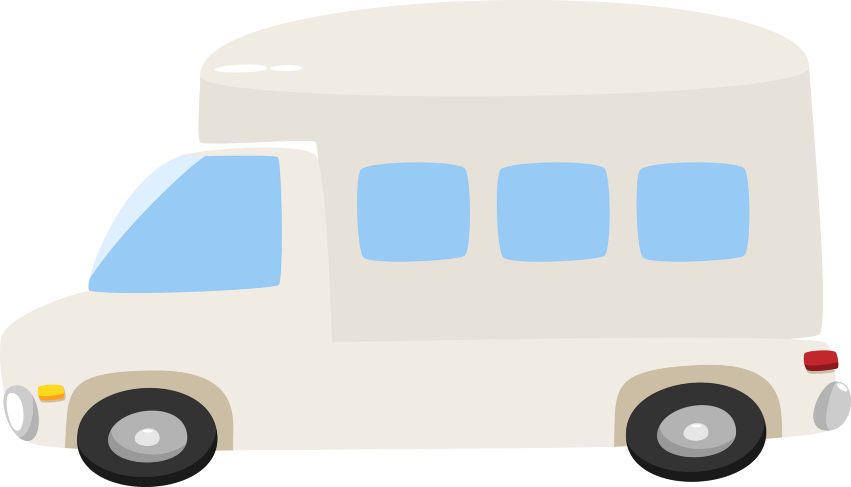 White car camping cartoon png