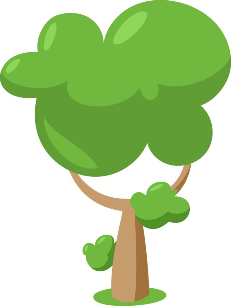 Green Tree cartoon 24031404 PNG