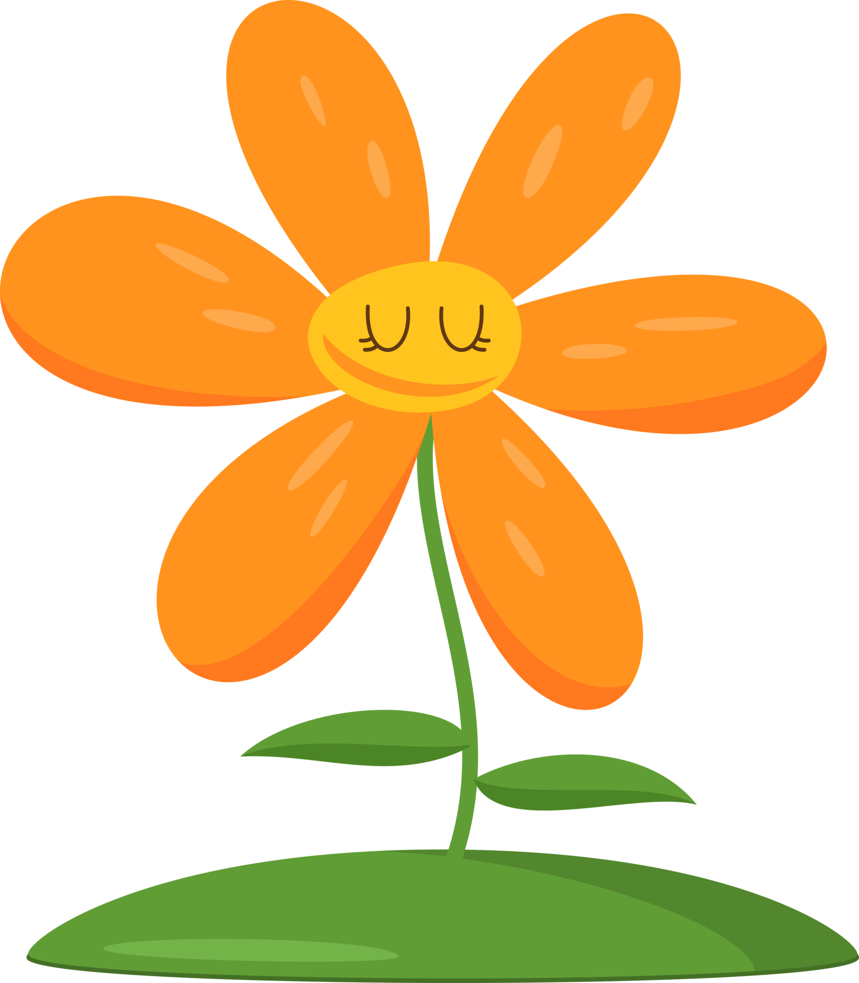 happy flower cartoon 24031407 PNG