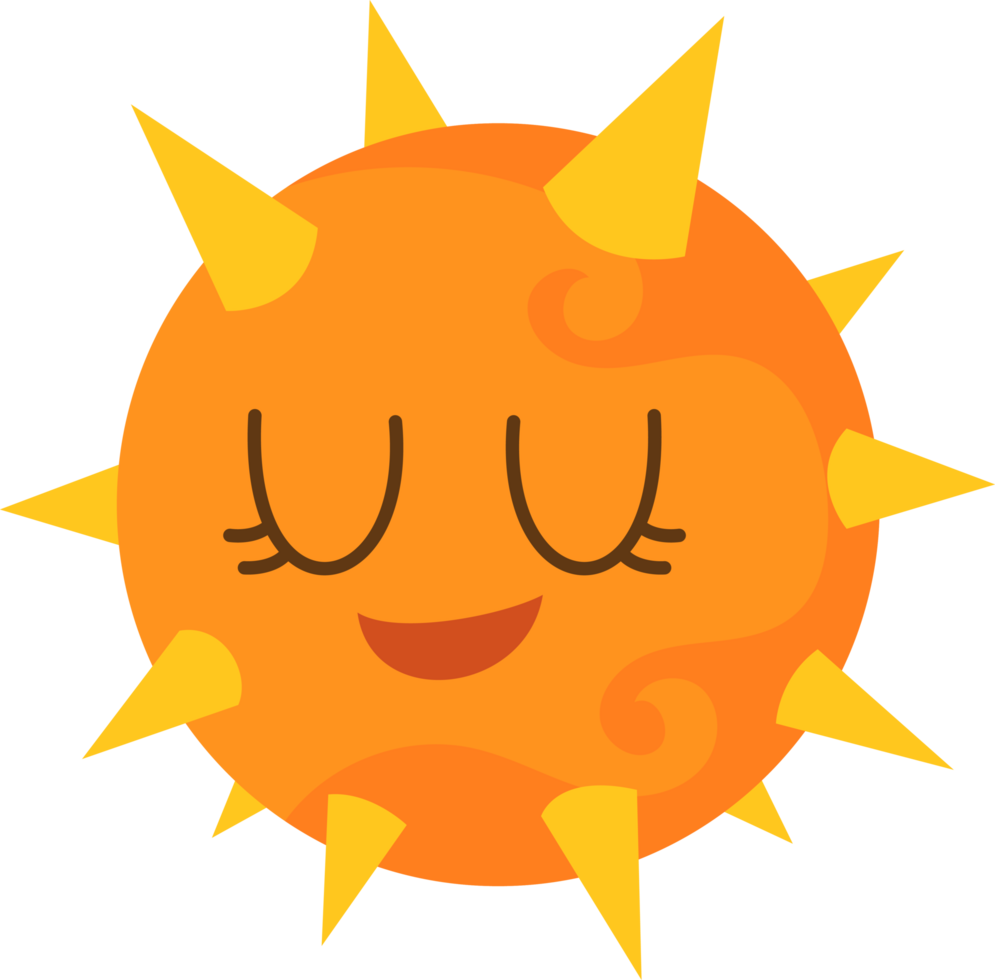 Sun cartoon cute png