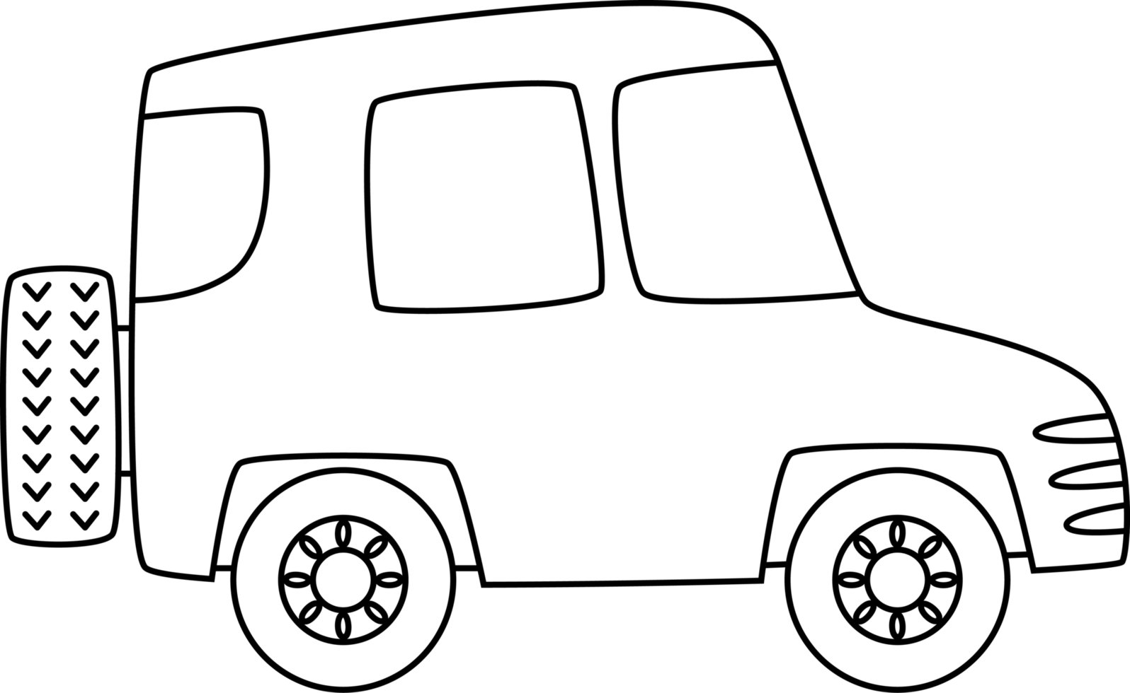 line cartoon car png