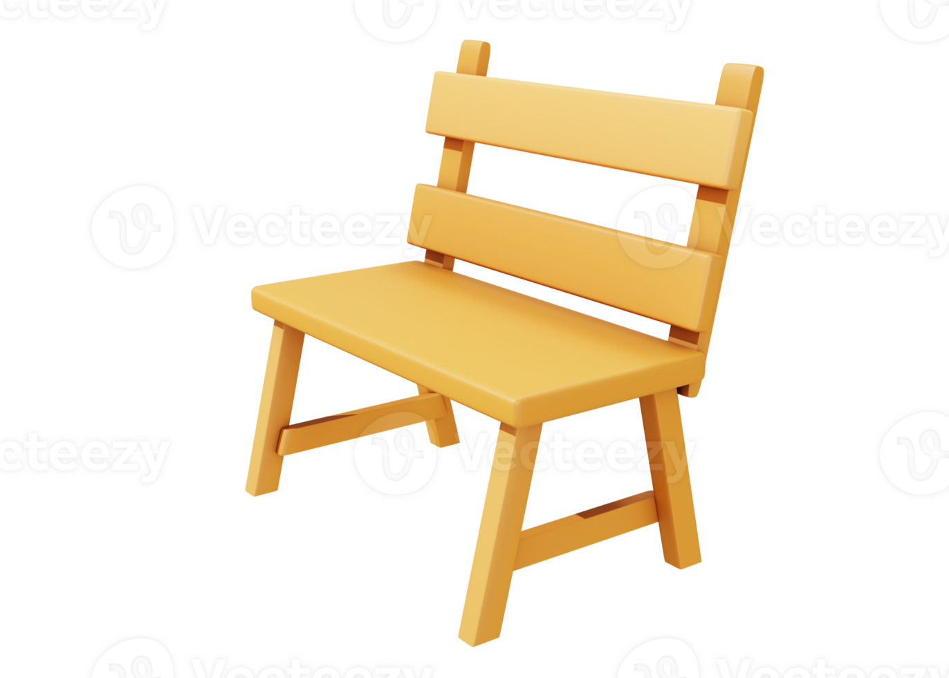 3d wooden chair icon object isolated png